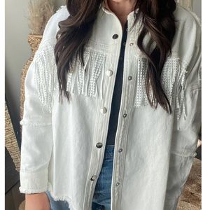White Fringe Jacket